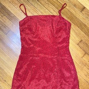 Red mini dress